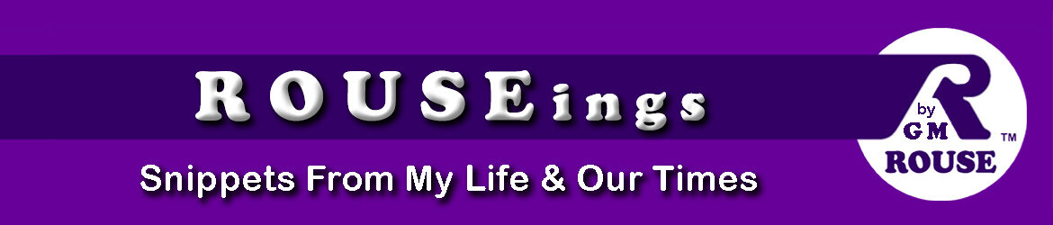 ROUSEings.com header with subtitle "Snippets From My Life & Our Times"